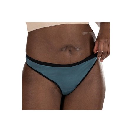 Fluyda Tanga Linea Basic Mutandina Assorbente Nero/Petrolio