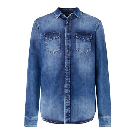 Pepe Jeans, Denim shirt Blauw, Heren, Maat:L