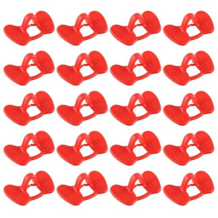 20 stk. Kyllingebriller, Kyllingebriller uden bolte, Anti-hakke Kyllingebriller, Rødt landbrugsudstyr