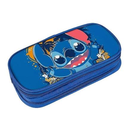 Kawaii Lilo & Stitch Dobbeltlags Penalhus Studerende Børnepapirtaske Stor kapacitet Møntpung Børnegaver style 3