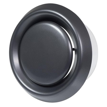 Europlast Tilluftsventil i Plast Antrasitt Ø100mm VD100A