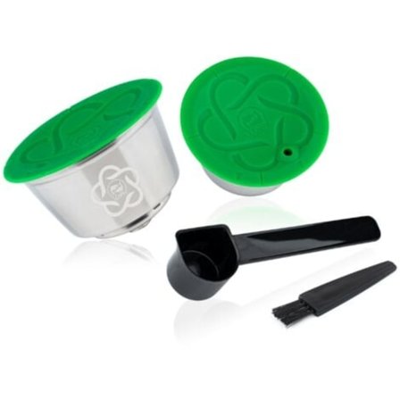 Mosker for rustfritt stål + gjenbrukbare kaffekapsler kompatible med Dolce Gusto-modeller