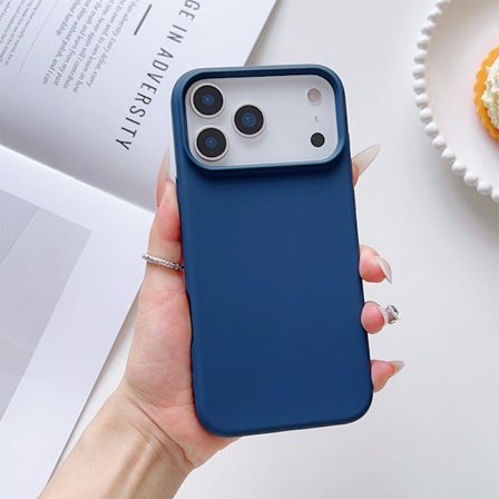 Etui til iPhone 17 Pro Max Flydende Dybblå Premium Flydende Silikone Let Luksus