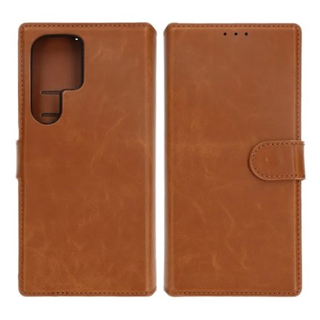 Samsung Galaxy S24 Ultra Plånboksfodral Magnet Rvelon - Brun