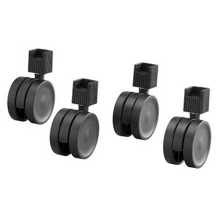 Elfa 222020 Hjul för gavel, svart, Garderobsinredning