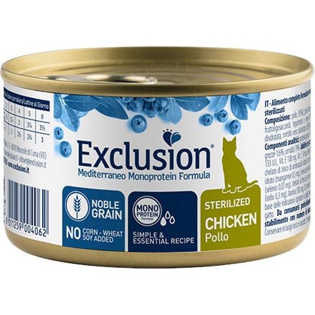 Exclusion Mediterraneo Monoprotein Noble Grain Cibo Umido Pollo
