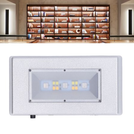 LED Display Base Multi Mode Belysning Sølv Rektangulær LED Lys Display Base med USB Kabel til Smykker Krystaller