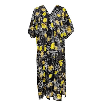 Sommar Dam Blommig Tryck Puffärm Kimono Lös Cover Up Casual