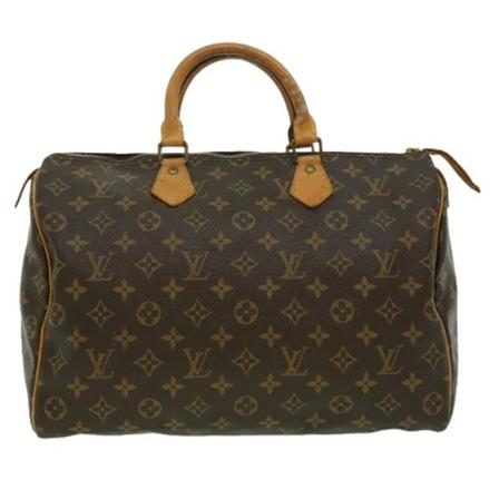 Louis Vuitton Vintage, Pre-owned Speedy 35 Monogram Handbag Bruin, Dames, Maat:ONE Size