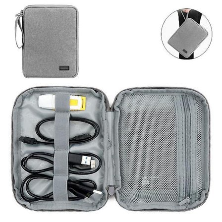 1 stk Reise Elektronikk Organizer Bærbar Kabel Organizer Veske For Oppbevaring Elektronisk Tilbehør Etui For Ledning, Telefon, Lader, Flash-stasjon