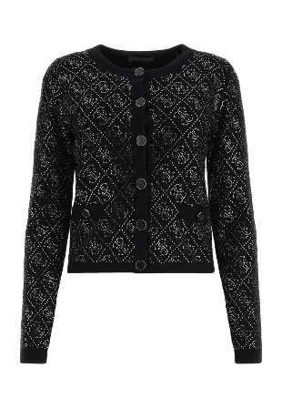 Guess Paige 4G Stones Ls C Sweater Tröjor Dam Svart M