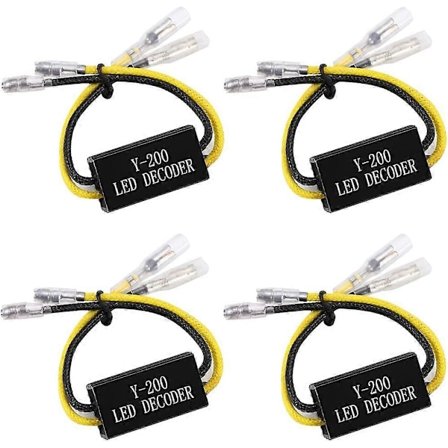 4 stk. 12V Motorcykel LED Effektmodstand Belastningsmodstand Dekodere Blinklys Korrektionscontroller til Motorcykel Scooter