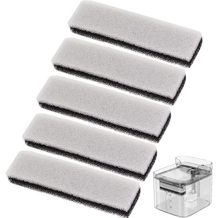 Vattenfontänfilter för husdjur, kompatibelt med Poweka NPET WF020 vattenfontän, ersättningsfilter för katt- och hundvatten