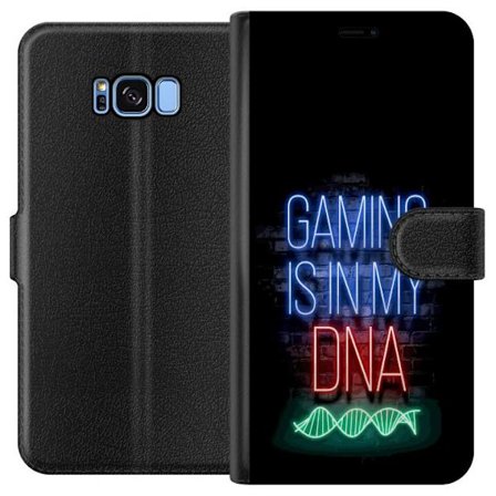 Yhteensopiva Lompakkokotelo Samsung Galaxy S8 Viktor Gyökeresin muotokuva vihreässä paidassa, jossa on leijonamotiivi ja intensiivinen vihreä tunnelma