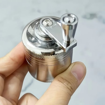 Kraftig Manuel Kværn Rustfrit Stål Dobbeltlagsdesign til Krydderier Urter Kaffe Intet Strømbehov