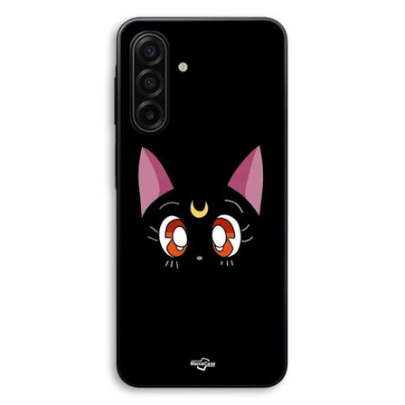 Skydd för Samsung Galaxy A37 Svart katt Luna Sailor Moon Maniacase