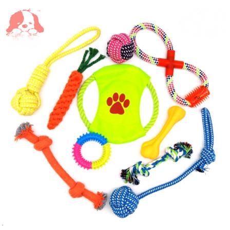 Hundleketøy i tau for aggressive tyggere - sett med 10 nesten uforgjengelige hundeleker - bonus girafftau-leke - fordeler NONPROFIT hundredning