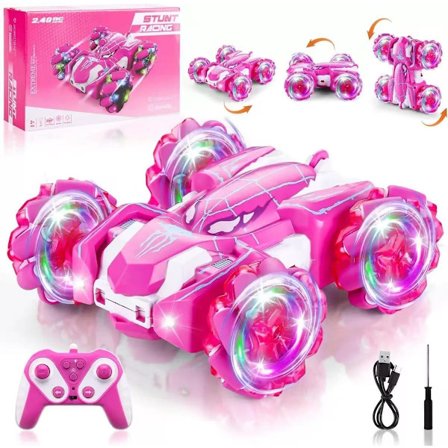 Dobbeltsidet 2.4G Fjernstyret Edderkoppebil – Gestusstyret Drift- og Stuntbil til Børn