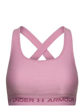 Ua Crossback Mid Heather Bra Lingerie Bras & Tops Sports Bras - ALL Vaaleanpunainen Under Armour