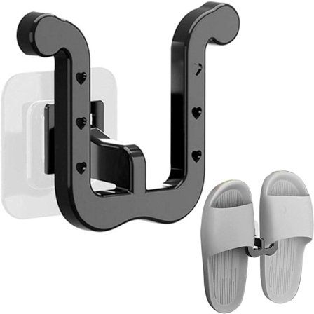 Sko-stativ for veggmontering, 3 stk. uten boring, sko-oppheng, sko-oppbevaringsholder, selvklebende for vegg, inngangsparti, bad