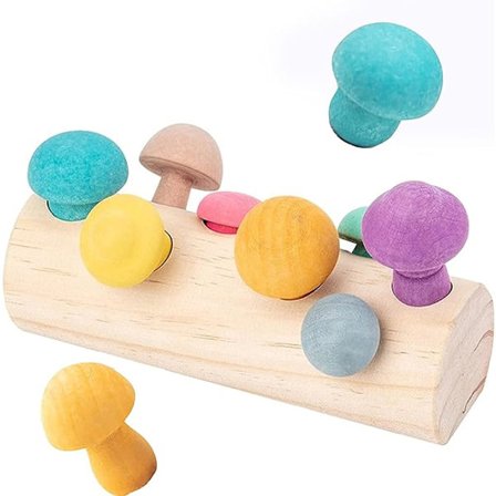Montessori-lelut 1 2 3-vuotiaille pojille ja tytöille, sieni sadonkorjuu