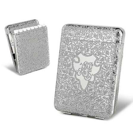 Metal Cigaretetui, Vintage Weed Cigaretholder, Peaky Blinders Æske Til 16 King Size 84mm Cigaretter, Unikke Fødselsdagsgaver Til Kvinder Mænd (sølv)