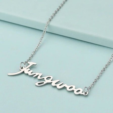 K-POP NCT Namn Bokstav Halsband Silver Rostfritt Stål Jaemin Haechan Mark Halsband För Kvinnor Män Koreanska Smycken(Jungwoo)