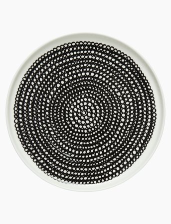 Marimekko Home Siirtolapuutarha Plate - Black - Ø20CM