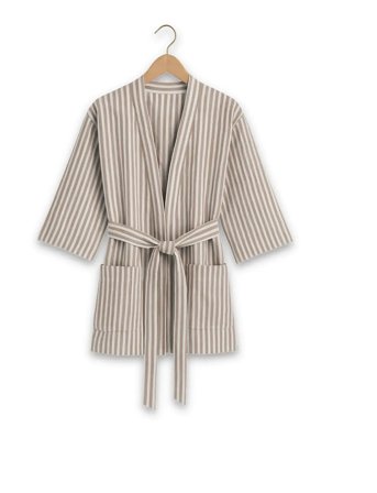 Lovely Linen Misty Kimono - Beige - L