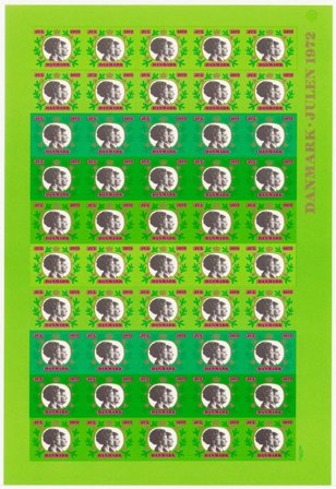 Danmark - Julemærkeark 1972 - Utakket - Ubrugt eller foldet