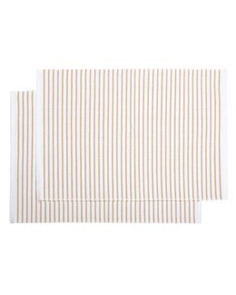 Bordstablett Tyra randig 2-pack Gul - Recycled by Wille