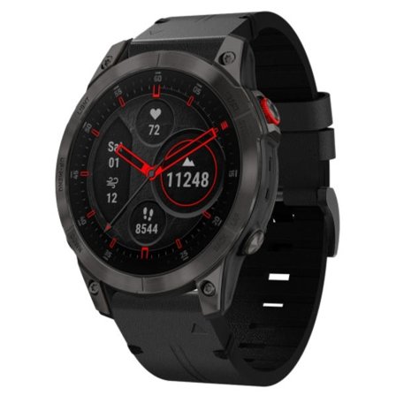 För Garmin EPIX Gen 2 22 mm läder stålspänne watch