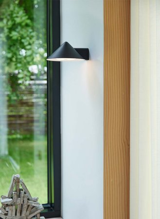 Grasp oppladbar vegglampe - matt sort