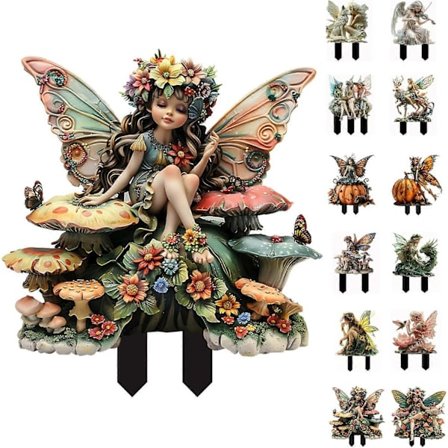 Bohemisk Fe-Blomkruka Dekoration, 2D Fe-Trädgårdsplanteringstillbehör, Fe-Trädgårdsfigurer för Krukväxter och Trädgård Gräsmatta Dekor