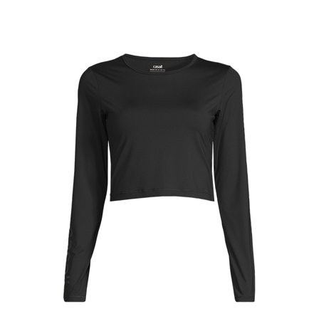 Casall Sportswear Graphic Crop Long Sleeve, Black