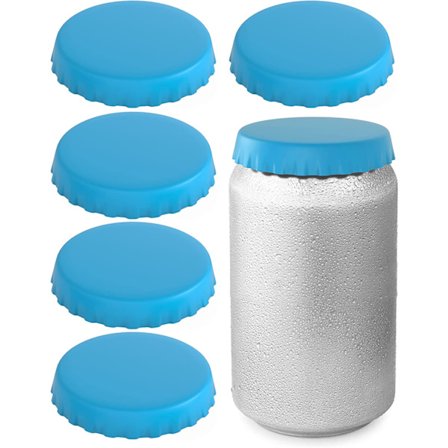 (6-pack, blå) Silikon Soda Can Lids – Can Covers – Can Caps – C