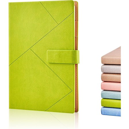 A5 Notebook Minimalistisk Linjerad Anteckningsbok Journal Med Konstläder Hårdpärm, 3D Magnetiskt Spänne, Present till Kvinnor Män Lärare Kontor Skola 