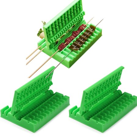 Multifunktionel Grill Spyd Maskine BBQ Kødstreng Apparat Hurtig Bærbar Kød Spyd Boks Nemme Spyd Værktøjer Kebab Maskine BBQ Gadget
