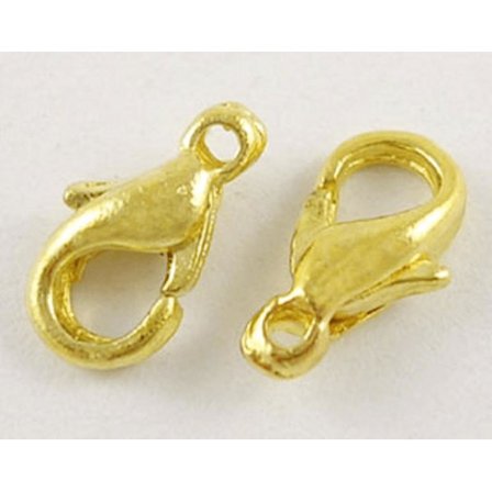 50 St. 14 mm. långa nickelfria guldpläterade lobsterlås