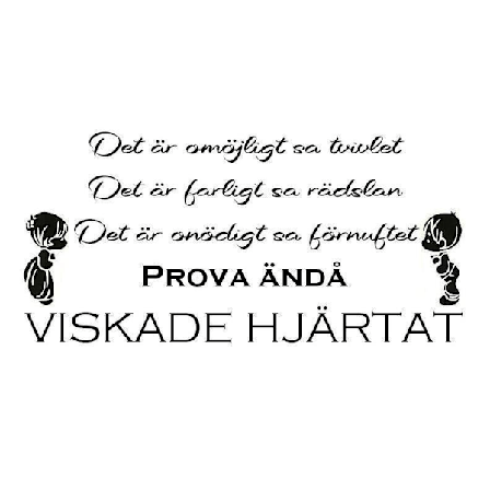 Väggord/Väggdekor - Det är omöjligt...