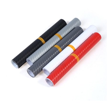 3D Karbonfiber Matt Vinylfolie Bil Wrap Roll Klistremerke De Grå 127*30cm