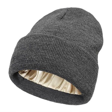 Unisex satinforet anti-statisk hue til kvinder vinter silke foring slouchy varm cuffed skullies udendørs hue
