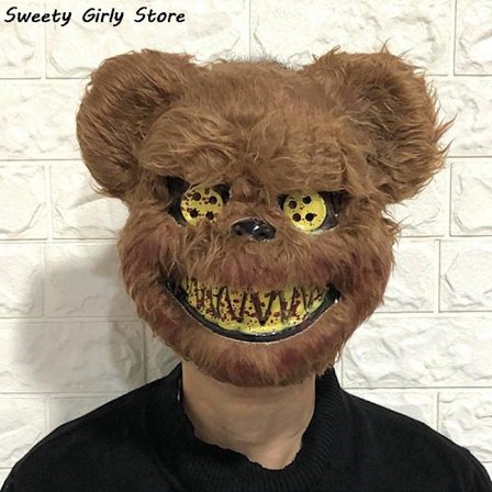 Rabbit Cosplay Mask Halloween Party Skräck Huvudbonader