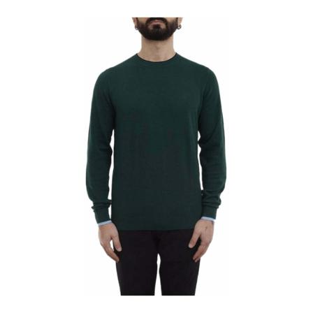 Sun68, Round-neck Knitwear Zielony, Mężczyzna, Rozmiar: S