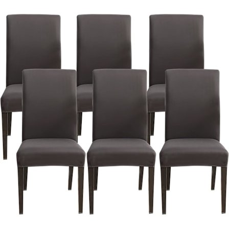 6 kpl Venytystuolinpäällisiä, Universaali Pestävä Ruokailutuolin Päällinen, Helppo Puhdistaa Tuolin Päällinen Hotellin Ravintolan Ruokailutilan 