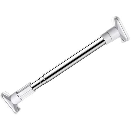 Ingen Boring 50-80CM Dusjforheng Stang i Rustfritt Stål Spennstang Teleskopstang i Gummi for Skap/Badekar/Vindu/Tørketrommel