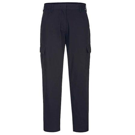 Portwest Dam/Dam S233 Stretch Slim Cargo Byxor 32R Bla