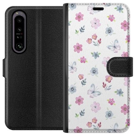 Plånboksfodral till Sony Xperia 1 IV med Blommor och fjärillar