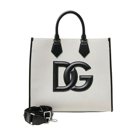 Dolce & Gabbana, Shopper with Details Wit, Heren, Maat:ONE Size