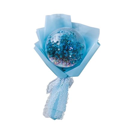 Bukett med blomsterdukke, gave til jentebursdag, valentinsdaggave til kjæreste, kunstige tulipaner (A, én størrelse)